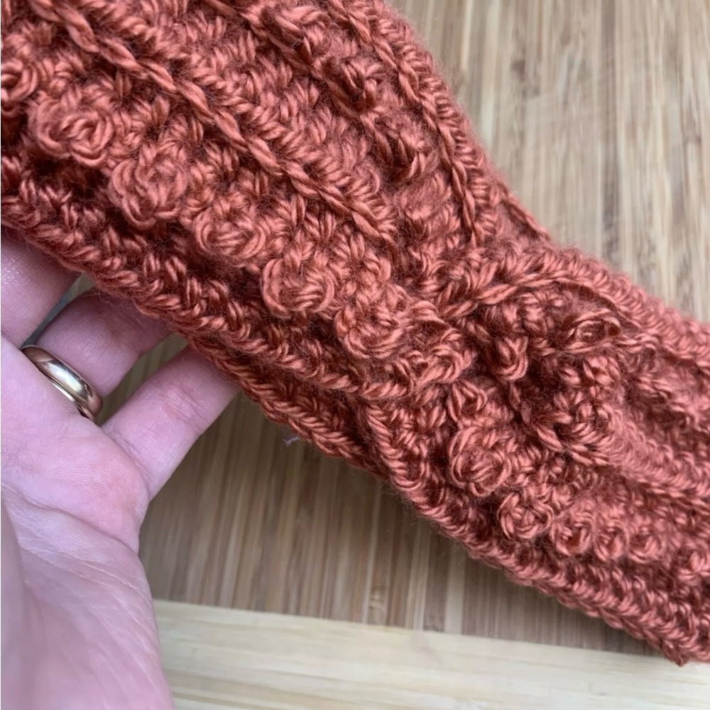 Crochet Headband in a Pretty Rust Color Handmade by Me
